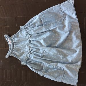 Polka Dot Chambray Dress